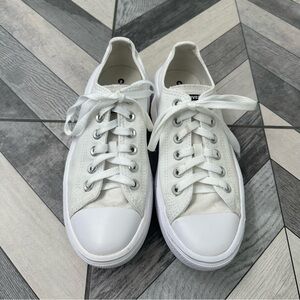 Converse Women's White Lace-Up Sneakers